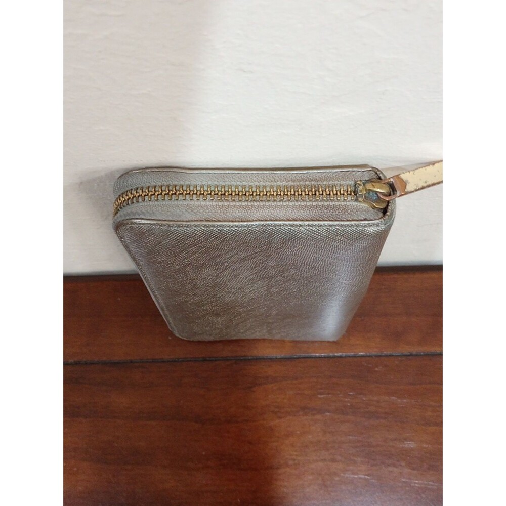 Tory Burch Metallic Champagne Gold Zip Continental Wallet - Picture 9 of 10